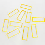 Load image into Gallery viewer, Gold-plated Sterling Silver Brushed Rectangle Connector