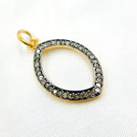 Load image into Gallery viewer, DC860. Diamond Sterling Silver Marquise Shape Pendant