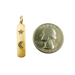 Load image into Gallery viewer, Solid Gold Diamond Oval Moon and Star Charm