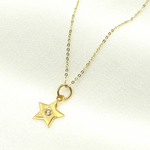 Load image into Gallery viewer, GDP144. 14K Solid Gold Diamond Star Charm