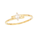 Load image into Gallery viewer, 14K Solid Gold Diamond Marquise Ring