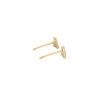 Load image into Gallery viewer, EFC54162. 14K Solid Gold and Diamonds Triangle Studs