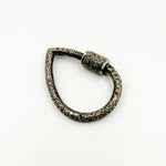 Load image into Gallery viewer, Buy Now Diamond Sterling Silver Drop Carabiner Clasp