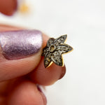 Load image into Gallery viewer, DC758. Diamond & Sterling Silver Flower Bead Cap