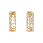 Load image into Gallery viewer, 14K Solid Gold Diamond Hoopss