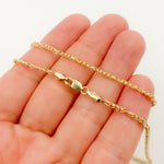 Load image into Gallery viewer, Gold Round Figaro Link Chain