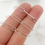 Load image into Gallery viewer, Sterling Silver Diamond Cut Paperclip Chain