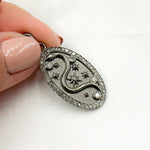 Load image into Gallery viewer, Shop Now Sterling Silver Oval Snake Pendant