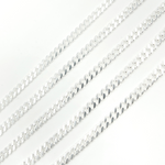 Load image into Gallery viewer, Z80SS. 925 Sterling Silver Flat Curb Chain