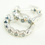 Load image into Gallery viewer, Solid Diamond Hoop Earrings