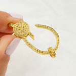 Load image into Gallery viewer, DC671. Diamond Sterling Silver Pear Shape Trigger Clasp