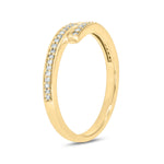 Load image into Gallery viewer, 14k Solid Gold Diamond Double Band Ring.