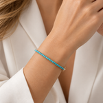 Load image into Gallery viewer, BNZ68709TQ. 14K Solid Gold Turquoise Bangle