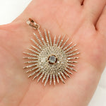 Load image into Gallery viewer, Sterling Silver Fancy Shape Pendant with Gemstone