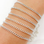 Load image into Gallery viewer, Sterling Silver Curb Link Chain