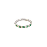 Load image into Gallery viewer, 14k Solid Gold Emerald and Diamond Ring.