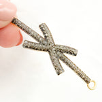 Load image into Gallery viewer, DC968. Diamond Sterling Silver Bow Connector