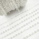 Load image into Gallery viewer, Sterling Silver Hammered Oval Link Chain