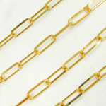 Load image into Gallery viewer, Y58DGP. Gold Plated Sterling Silver Paperclip Chain