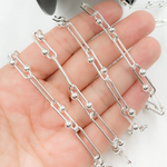 Load image into Gallery viewer, Sterling Silver Smooth & Balls Paperclip Link Chains