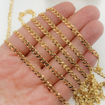 Load image into Gallery viewer, Y71GP. Gold Plated 925 Sterling Silver Curb Chain