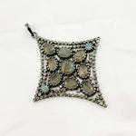 Load image into Gallery viewer, DSP014. Diamond Sterling Silver Diamond Pendant with Gemstone