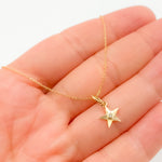 Load image into Gallery viewer, 14K Gold Diamond Star Charm