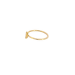 Load image into Gallery viewer, 14k Solid Gold Circle and Rectangle Diamond Ring.