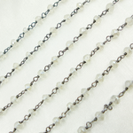 Load image into Gallery viewer, Coated White Topaz Wire Wrap Chain. TOP1