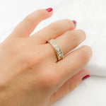 Load image into Gallery viewer, 14K Solid Gold Diamond Baguette Band Ring