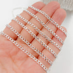 Load image into Gallery viewer, Sterling silver Curb Link Chain