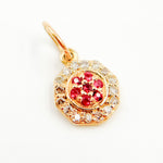 Load image into Gallery viewer, Buy 14k Solid Gold Diamond and Gemstone Octagon Charm