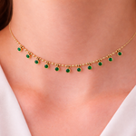 Load image into Gallery viewer, NFZ71947. 14K Solid Gold Ball Gemstone Necklace