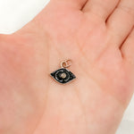 Load image into Gallery viewer, Diamond Sterling Silver Eye Enamel Charm