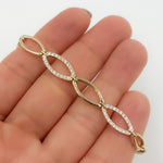 Load image into Gallery viewer, BFH61264. 14K Solid Yellow Gold Diamond Fancy Oval Bracelet