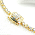 Load image into Gallery viewer, TJ0017. 14k Solid Gold Diamond Bracelet