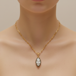 Load image into Gallery viewer, CMN00353. 14K Solid Gold Marquise-Shaped Diamond Charm