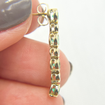 Load image into Gallery viewer, EFD52175EM. 14K Solid Gold Diamond & Emerald Dangle Earrings