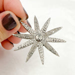 Load image into Gallery viewer, DP2004. Diamond & Sterling Silver Flower Pendant