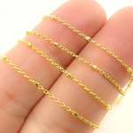 Load image into Gallery viewer, 14K Solid Yellow Gold Cube Satellite Chain by Foot