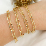 Load image into Gallery viewer, V14GP. Gold Plated 925 Sterling Silver Oval Link Chain