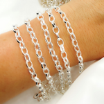 Load image into Gallery viewer, Sterling Silver Flat Oval Link Chain