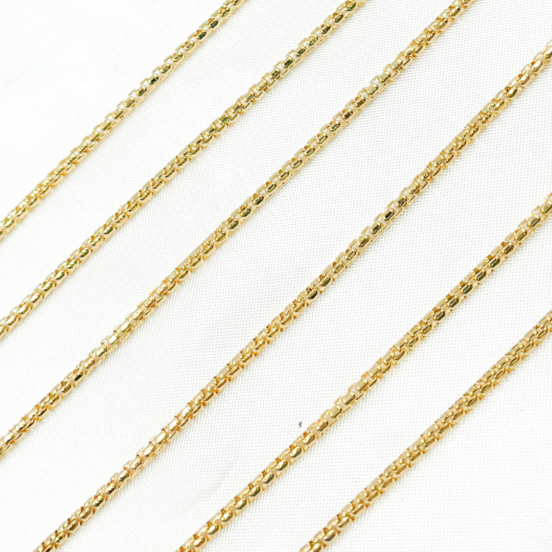 Y49GP. Gold Plated 925 Sterling Silver Gold Plated Box Chain