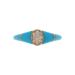 Load image into Gallery viewer, DRN05936TQ. 14k Solid Gold Turquoise and Diamond Fancy Ring