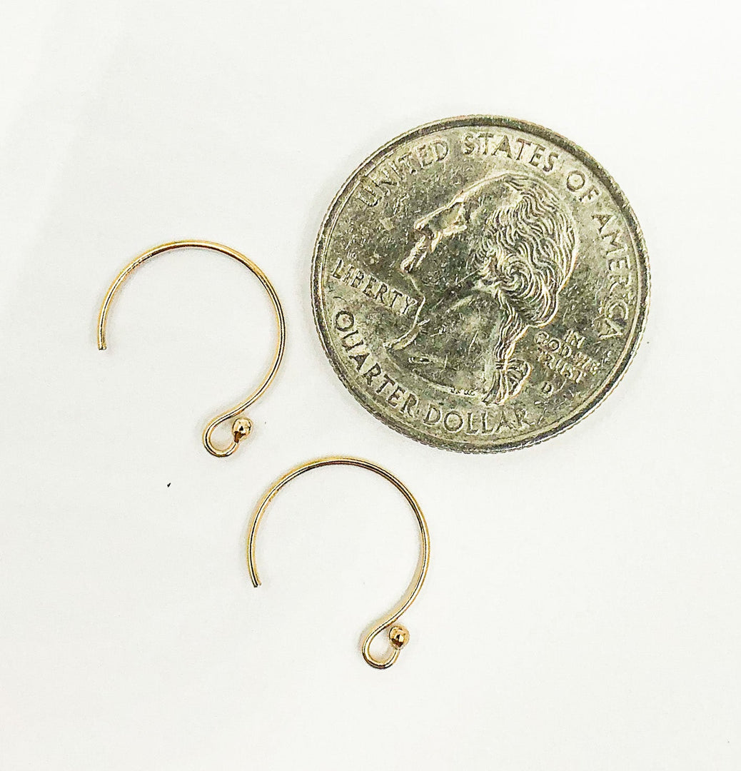 14K Gold Filled Circle Ball End Ear Wire. 4006401