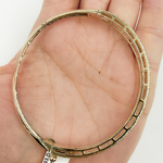 Load image into Gallery viewer, KG92. 14K Solid Gold Bangle with Diamonds