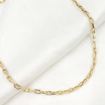 Load image into Gallery viewer, 14K Yellow Gold Hollow Smooth and Flat Paperclip Chain