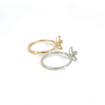 Load image into Gallery viewer, 14k Solid Gold Statement Flower Diamond Ring.