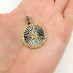 Load image into Gallery viewer, Sterling Silver Round Star Pendants