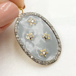 Load image into Gallery viewer, Shop nOw Sterling Silver Oval Enamel Pendant